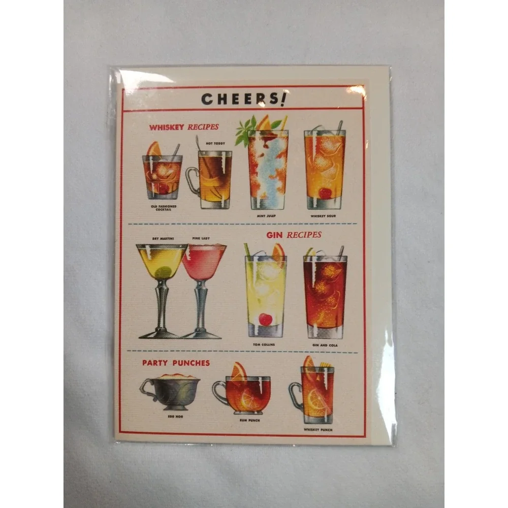 Happy Birthday Card Lot‎ of 4 Adult Themed With Envelopes